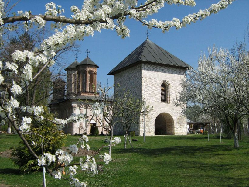romania snagov monastery church and tower bell